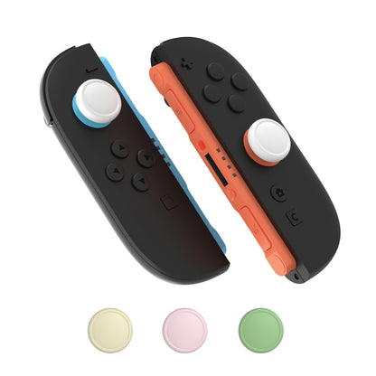PlayVital 2025年新モデルSwitch 2対応用親指グリップキャップ 8個セット シリコン素材快適なジョイコン対応保護キャップ 滑り止め 【ホワイト＆アイボリー＆ピンク＆抹茶グリーン】