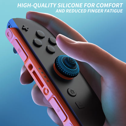 PlayVital 2025年新型Switch 2対応用親指グリップキャップ 8個セットプロ仕様 高耐久性 滑り止めスティックカバー Switch 2ジョイコン用エイム精度向上スティックキャップ 【ブラック】