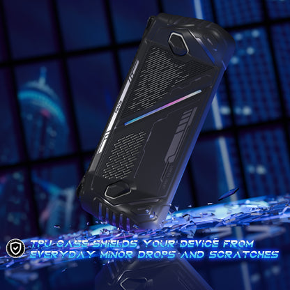 PlayVital ABSOLUTE TPU保護ケース for ROG Ally – ジョイスティックキャップ付き すべり止めグリップカバー【ブラック】