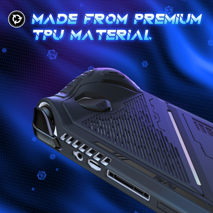PlayVital ABSOLUTE TPU保護ケース for ROG Ally – ジョイスティックキャップ付き すべり止めグリップカバー【ブラック】