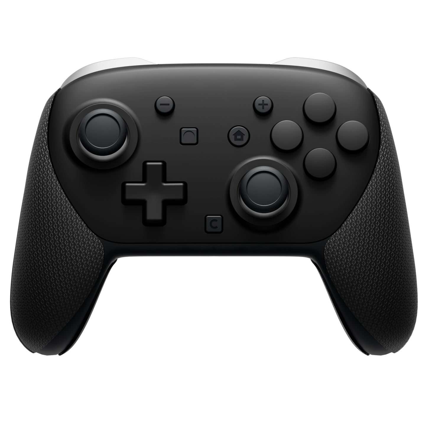 PlayVital 滑り止めPUグリップスキン + シリコン製背面ボタンカバー for Switch 2 Proコントローラー、吸汗仕様 Nintendo Switch 2 Proコントローラー用グリップ 【六角テクスチャー ブラック】
