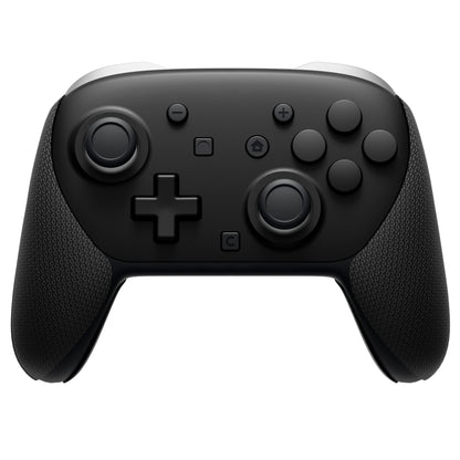 PlayVital 滑り止めPUグリップスキン + シリコン製背面ボタンカバー for Switch 2 Proコントローラー、吸汗仕様 Nintendo Switch 2 Proコントローラー用グリップ 【六角テクスチャー ブラック】