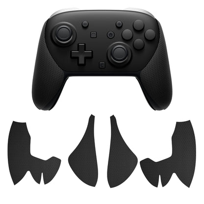 PlayVital 滑り止めPUグリップスキン + シリコン製背面ボタンカバー for Switch 2 Proコントローラー、吸汗仕様 Nintendo Switch 2 Proコントローラー用グリップ 【六角テクスチャー ブラック】