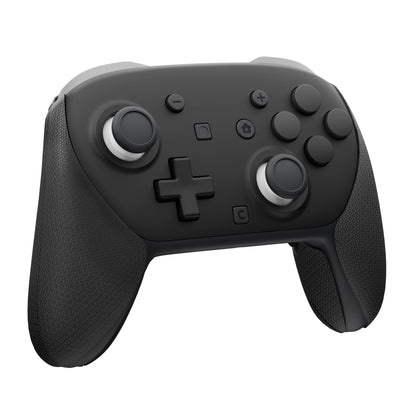 PlayVital 滑り止めPUグリップスキン + シリコン製背面ボタンカバー for Switch 2 Proコントローラー、吸汗仕様 Nintendo Switch 2 Proコントローラー用グリップ 【六角テクスチャー ブラック】