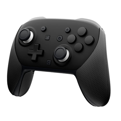 PlayVital 滑り止めPUグリップスキン + シリコン製背面ボタンカバー for Switch 2 Proコントローラー、吸汗仕様 Nintendo Switch 2 Proコントローラー用グリップ 【六角テクスチャー ブラック】