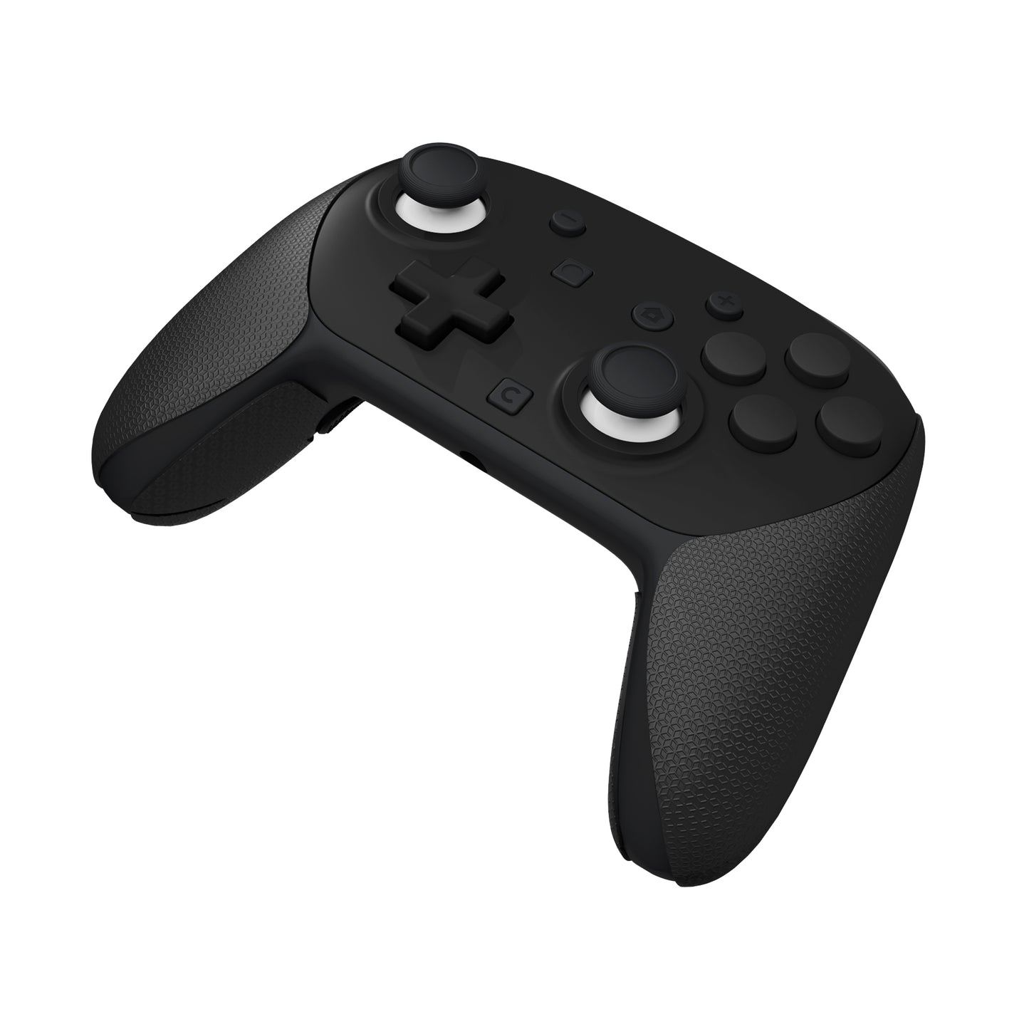 PlayVital 滑り止めPUグリップスキン + シリコン製背面ボタンカバー for Switch 2 Proコントローラー、吸汗仕様 Nintendo Switch 2 Proコントローラー用グリップ 【六角テクスチャー ブラック】