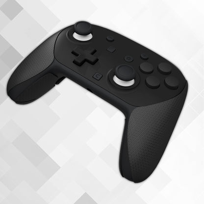 PlayVital 滑り止めPUグリップスキン + シリコン製背面ボタンカバー for Switch 2 Proコントローラー、吸汗仕様 Nintendo Switch 2 Proコントローラー用グリップ 【六角テクスチャー ブラック】