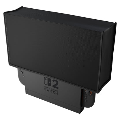 PlayVital Switch 2（2025年モデル）対応 ドック用ナイロン防塵カバー 防水 耐キズ性 汚れ防止仕様 チャージングドック保護スリーブダストカバー【ブラック】