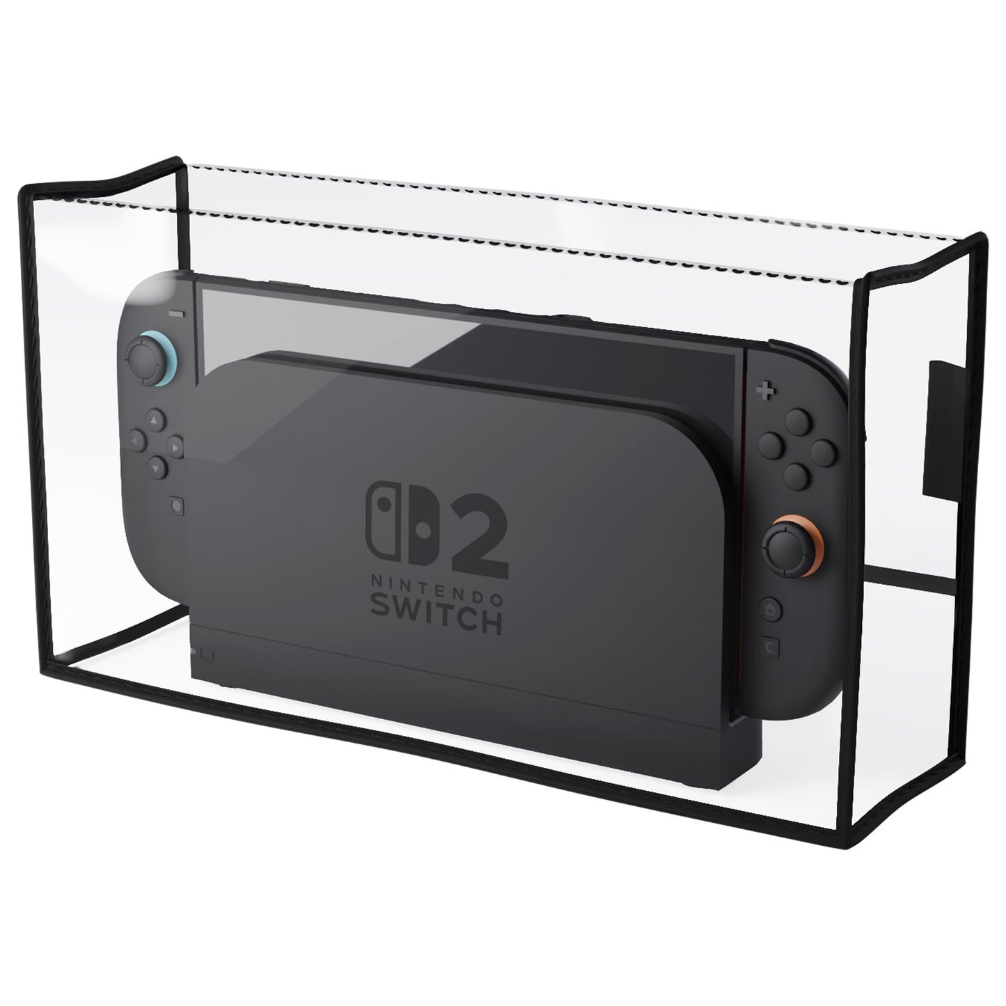 PlayVital Switch 2（2025年モデル）対応 ドック用PVC防塵カバー  防水 耐キズ性 汚れ防止仕様 チャージングドック保護スリーブダストカバー【クリア】