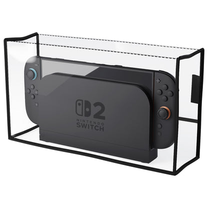 PlayVital Switch 2（2025年モデル）対応 ドック用PVC防塵カバー  防水 耐キズ性 汚れ防止仕様 チャージングドック保護スリーブダストカバー【クリア】