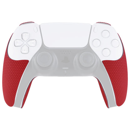 PlayVital Armored Edition Red Anti-Skid Sweat-Absorbent Controller Grip for PS5, Professional Textured Soft Rubber Pads Handle Grips for PS5 Controller with Shoulder Button Trigger Stickers -  PFPJ061 PlayVital