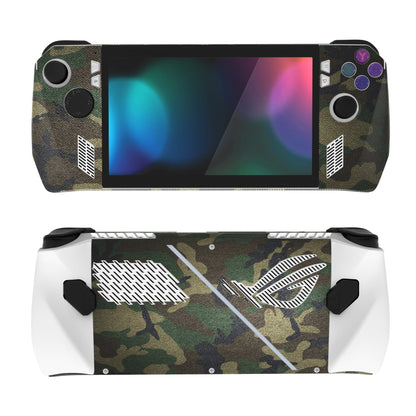 PlayVital Army Green Camouflage Custom Stickers Vinyl Wraps Protective Skin Decal for ROG Ally Handheld Gaming Console - RGTM003 PlayVital