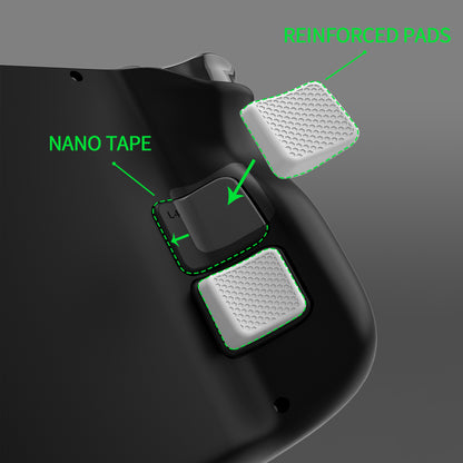 PlayVital  Steam Deck LCD & OLED 用バックボタン強化セット 2 つの異なる厚さ付き【 クールグレー】