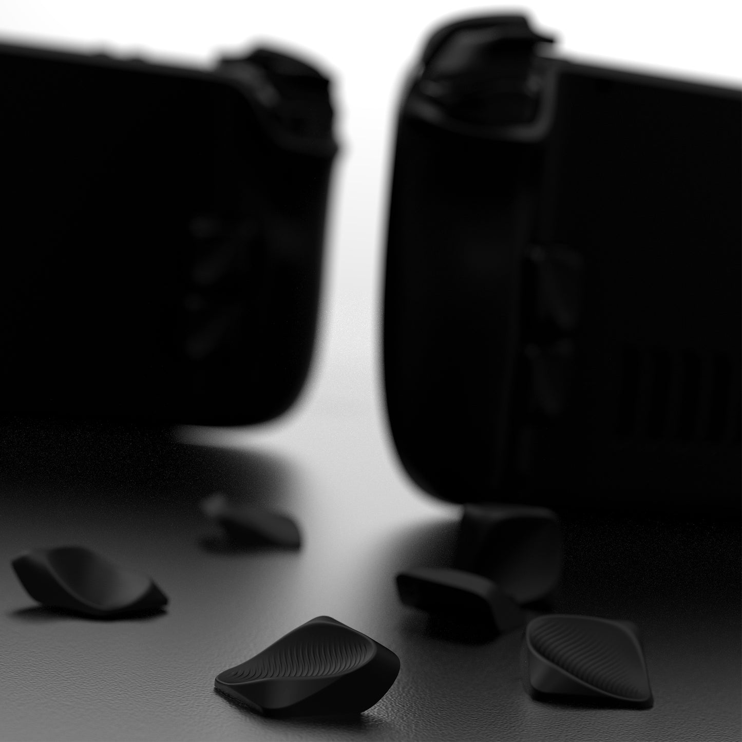 PlayVital Steam Deck用 バックボタン & ショルダーボタン トリガー強化セット LR延長トリガーグリップ + バックボタン改良アクセサリー（OLED / LCD対応）【ブラック】