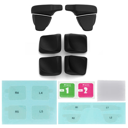 PlayVital Steam Deck用 バックボタン & ショルダーボタン トリガー強化セット LR延長トリガーグリップ + バックボタン改良アクセサリー（OLED / LCD対応）【ブラック】