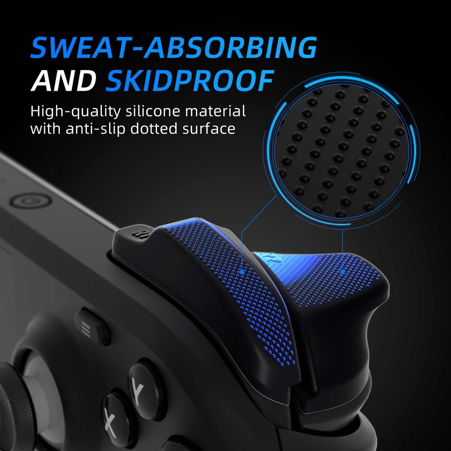 PlayVital Steam Deck用 バックボタン & ショルダーボタン トリガー強化セット LR延長トリガーグリップ + バックボタン改良アクセサリー（OLED / LCD対応）【ブラック】