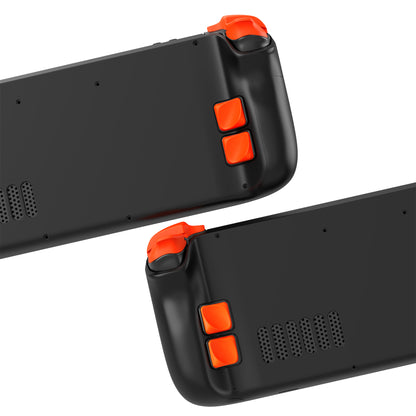 PlayVital Steam Deck用 バックボタン & ショルダーボタン トリガー強化セット LR延長トリガーグリップ + バックボタン改良アクセサリー（OLED / LCD対応）【オレンジ】