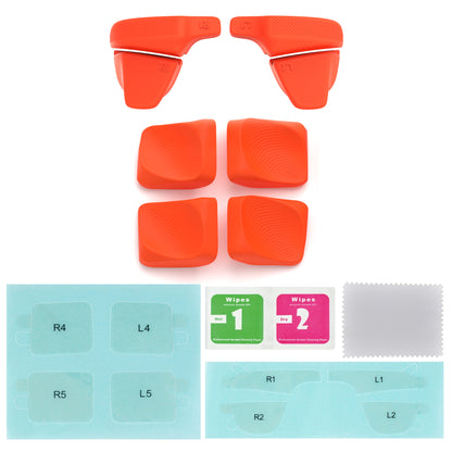 PlayVital Steam Deck用 バックボタン & ショルダーボタン トリガー強化セット LR延長トリガーグリップ + バックボタン改良アクセサリー（OLED / LCD対応）【オレンジ】