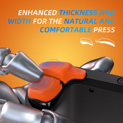 PlayVital Steam Deck用 バックボタン & ショルダーボタン トリガー強化セット LR延長トリガーグリップ + バックボタン改良アクセサリー（OLED / LCD対応）【オレンジ】