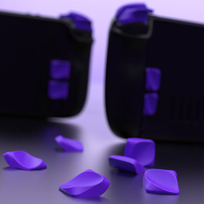 PlayVital Steam Deck用 バックボタン & ショルダーボタン トリガー強化セット LR延長トリガーグリップ + バックボタン改良アクセサリー（OLED / LCD対応）【パープル】