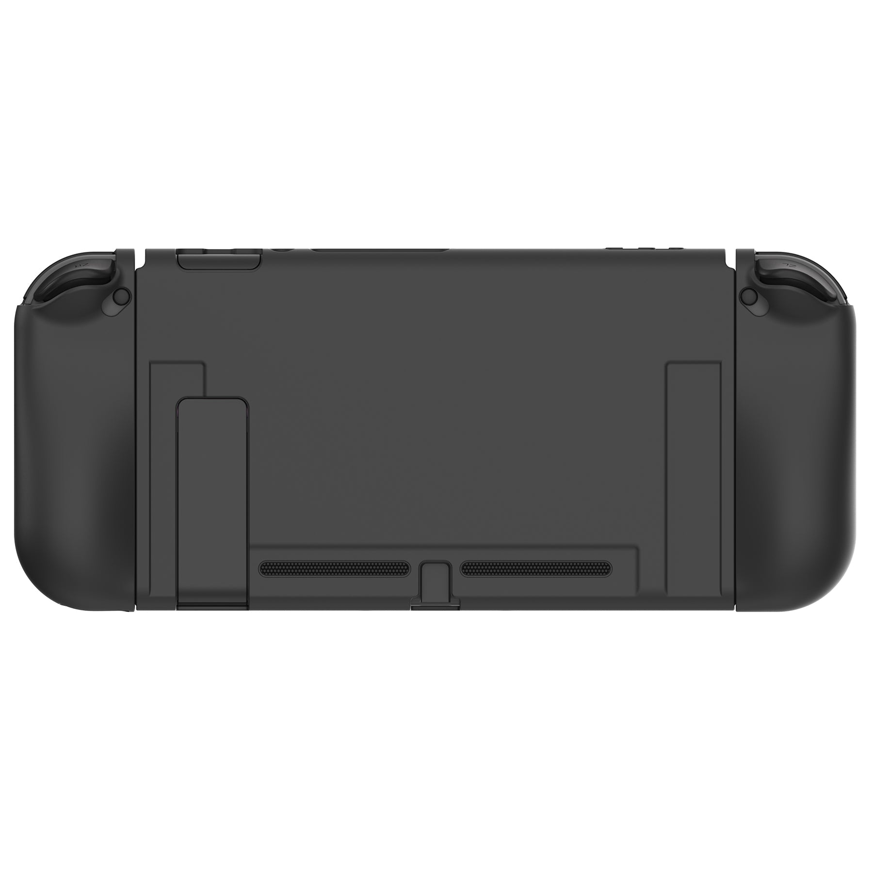 PlayVital Black Protective Case for NS Switch, Soft TPU Slim Case Cover for NS Switch Joy-Con Console with Colorful ABXY Direction Button Caps - NTU6006G2 PlayVital