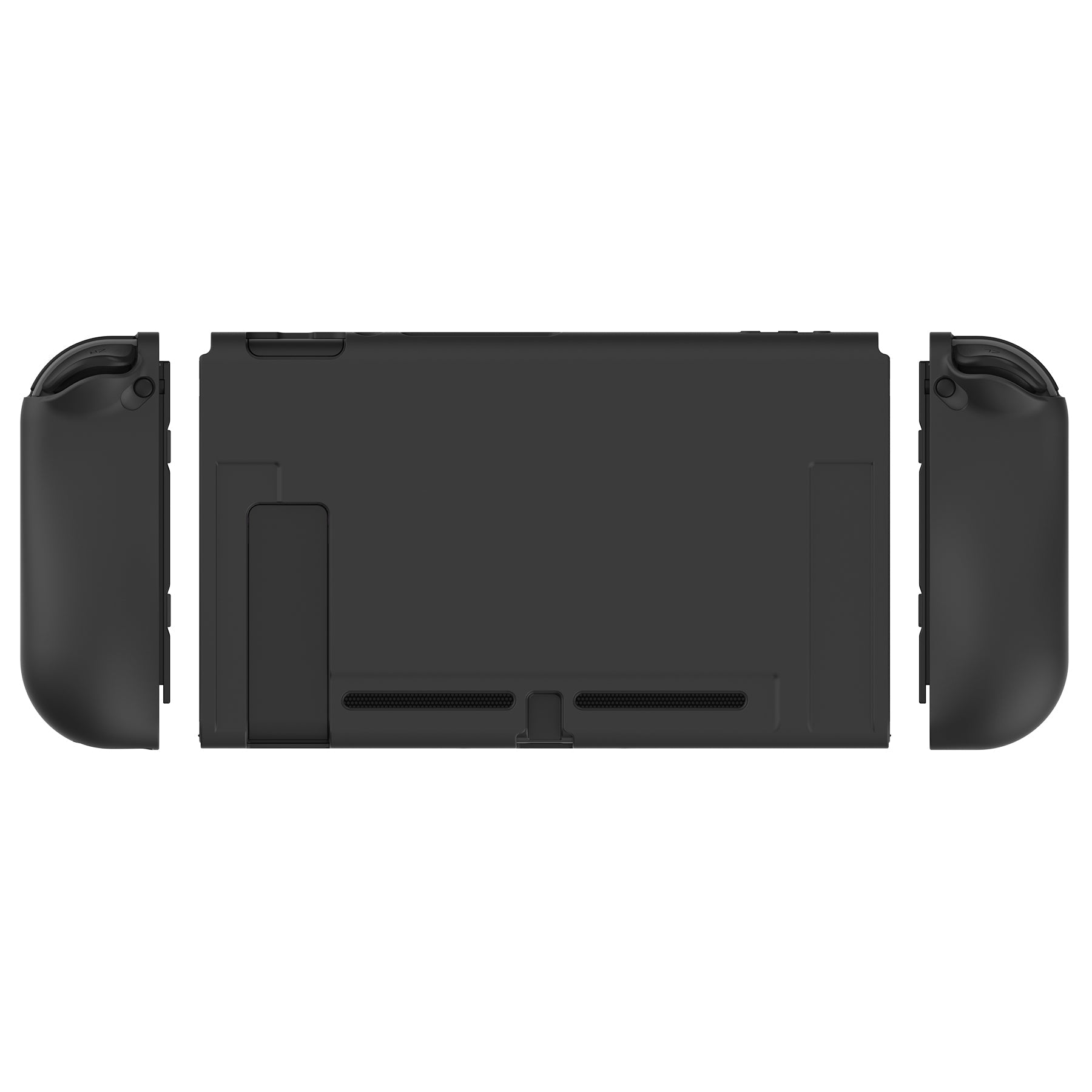 PlayVital Black Protective Case for NS Switch, Soft TPU Slim Case Cover for NS Switch Joy-Con Console with Colorful ABXY Direction Button Caps - NTU6006G2 PlayVital