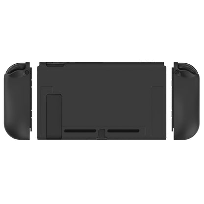 PlayVital Black Protective Case for NS Switch, Soft TPU Slim Case Cover for NS Switch Joy-Con Console with Colorful ABXY Direction Button Caps - NTU6006G2 PlayVital