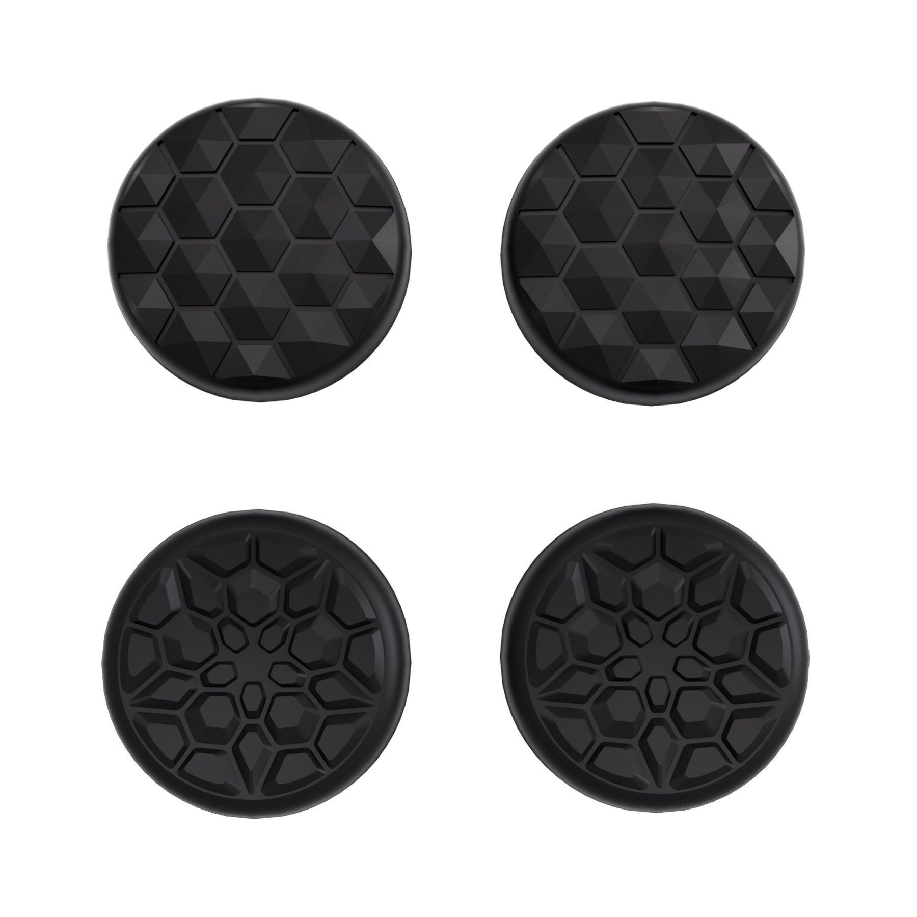 PlayVital Black Thumbsticks Grips Caps for ROG Ally, Silicone Thumb Grips Joystick Caps for ROG Ally - Diamond Grain & Crack Bomb Design - TAURGM005 PlayVital