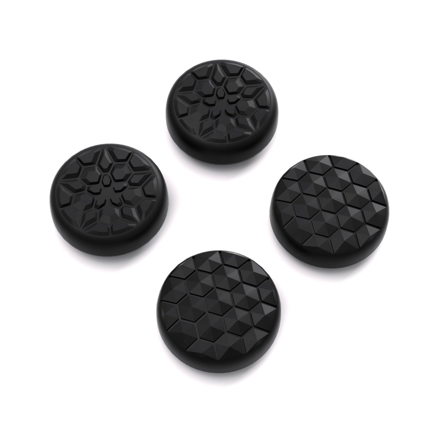 PlayVital Black Thumbsticks Grips Caps for ROG Ally, Silicone Thumb Grips Joystick Caps for ROG Ally - Diamond Grain & Crack Bomb Design - TAURGM005 PlayVital