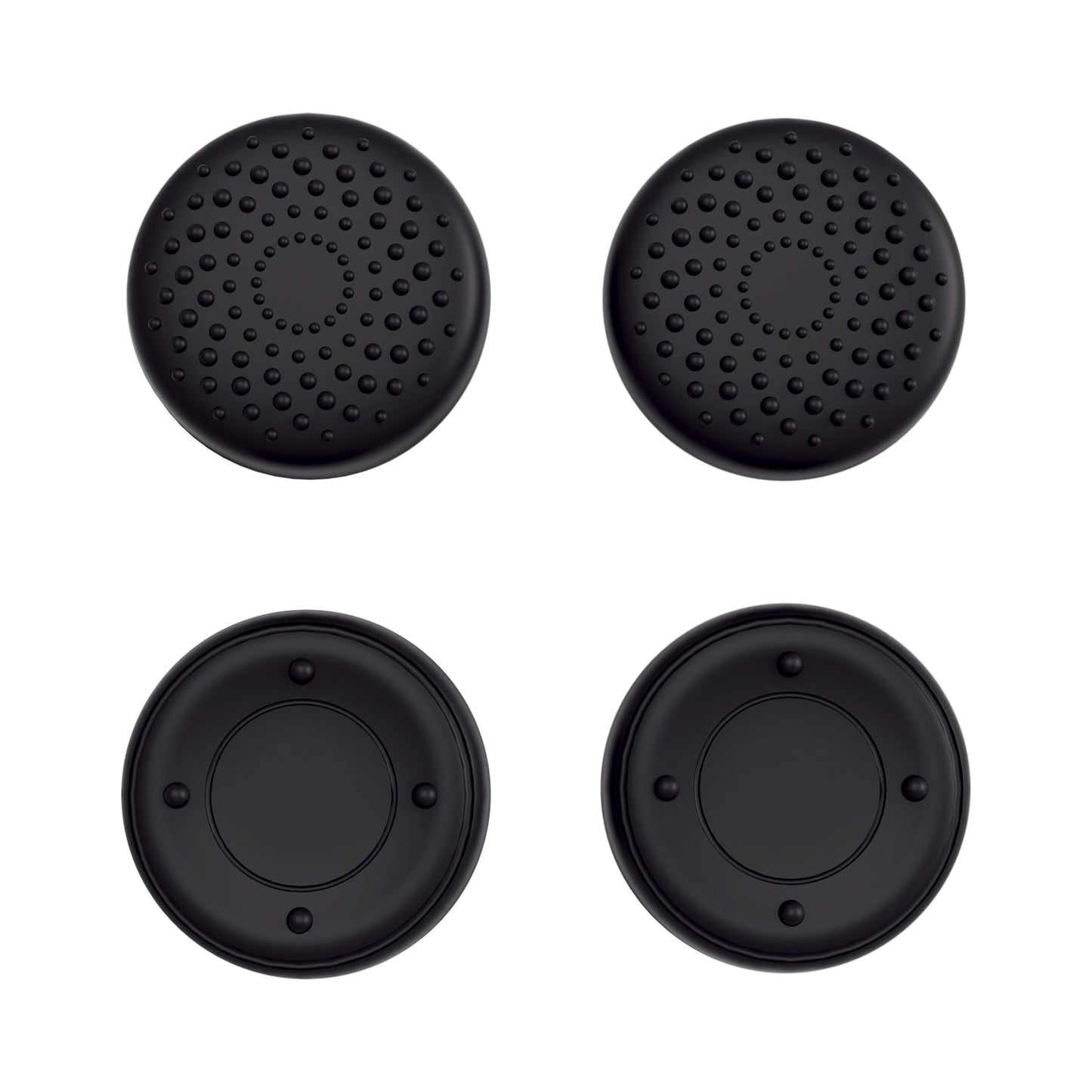 PlayVital Black Thumbsticks Grips Caps for ROG Ally, Silicone Thumb Grips Joystick Caps for ROG Ally - Raised Dots & Studded Design - TAURGM003 PlayVital