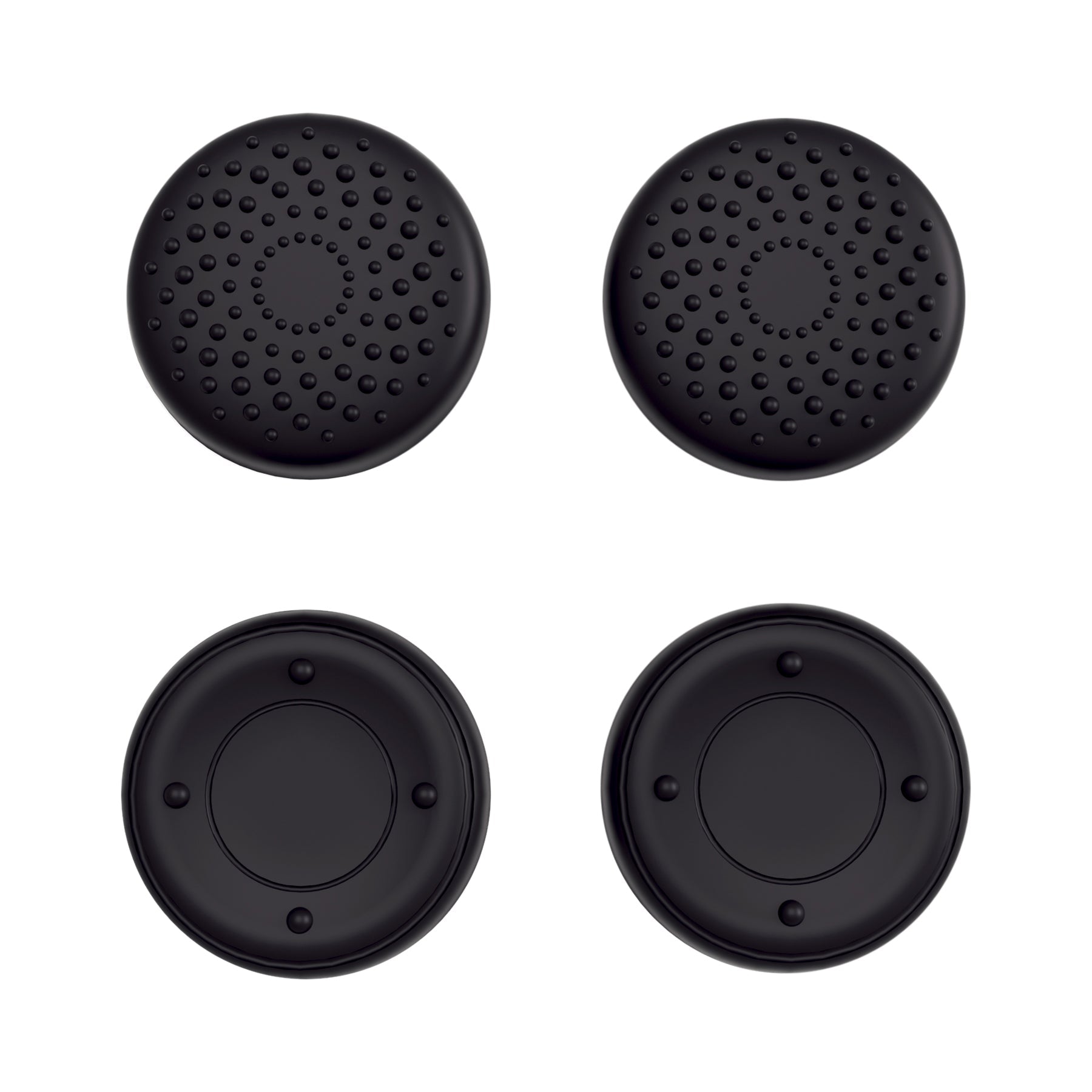 PlayVital Black Thumbsticks Grips Caps for ROG Ally, Silicone Thumb Grips Joystick Caps for ROG Ally - Raised Dots & Studded Design - TAURGM003 PlayVital