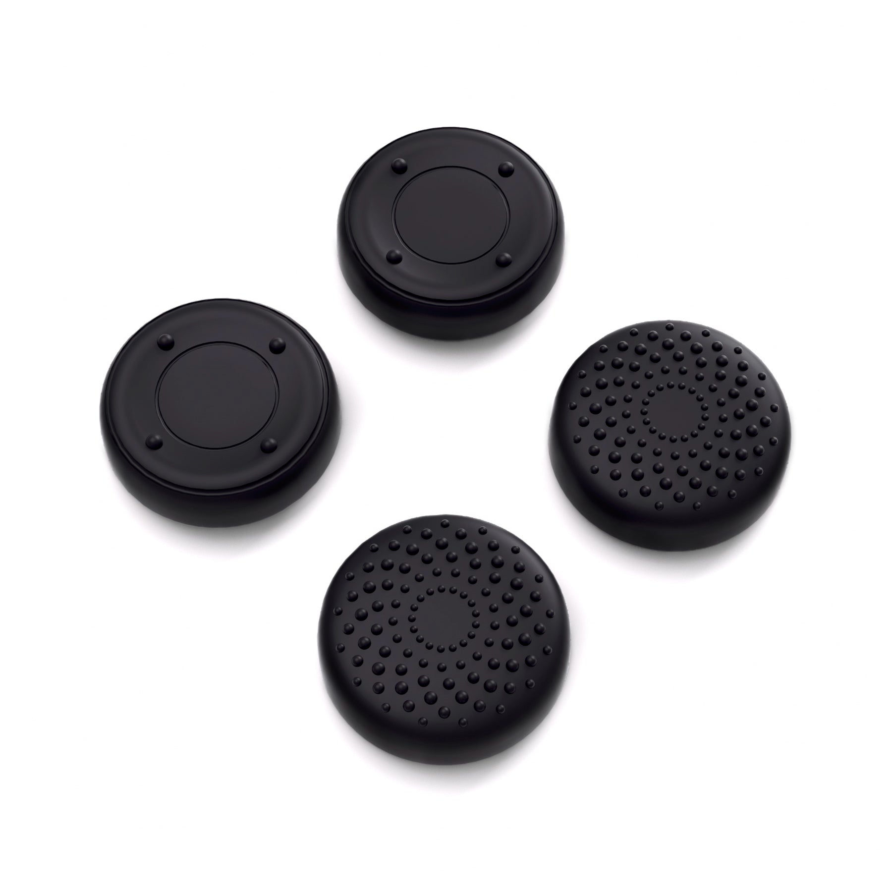 PlayVital Black Thumbsticks Grips Caps for ROG Ally, Silicone Thumb Grips Joystick Caps for ROG Ally - Raised Dots & Studded Design - TAURGM003 PlayVital