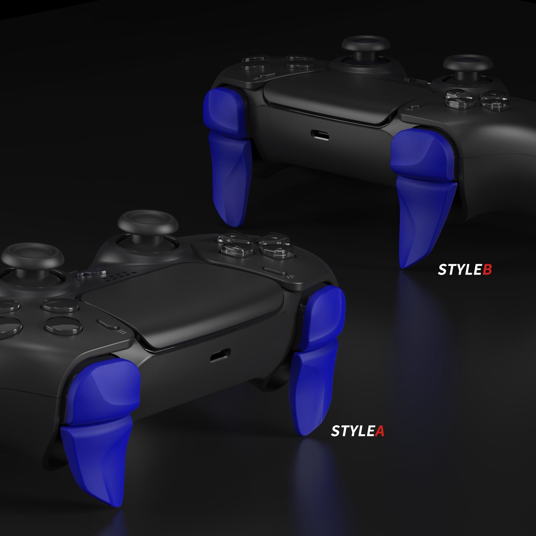 PlayVital Blade 2 Pair Shoulder Buttons Extension Triggers for PS5 & PS5 Edge Controller & PS Portal Remote Player - Blue - PFPJ153 PlayVital