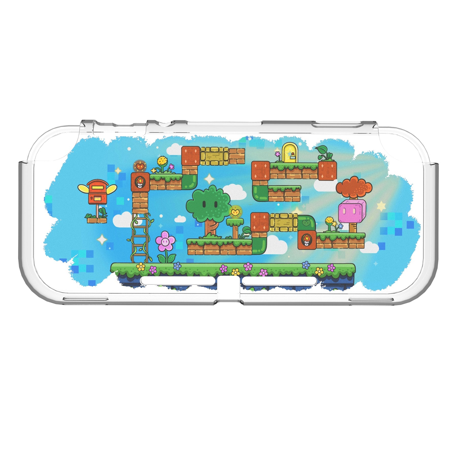 PlayVital Blocks Adventure Custom Protective Case for NS Switch Lite, Soft TPU Slim Case Cover for NS Switch Lite - LTU6028 PlayVital