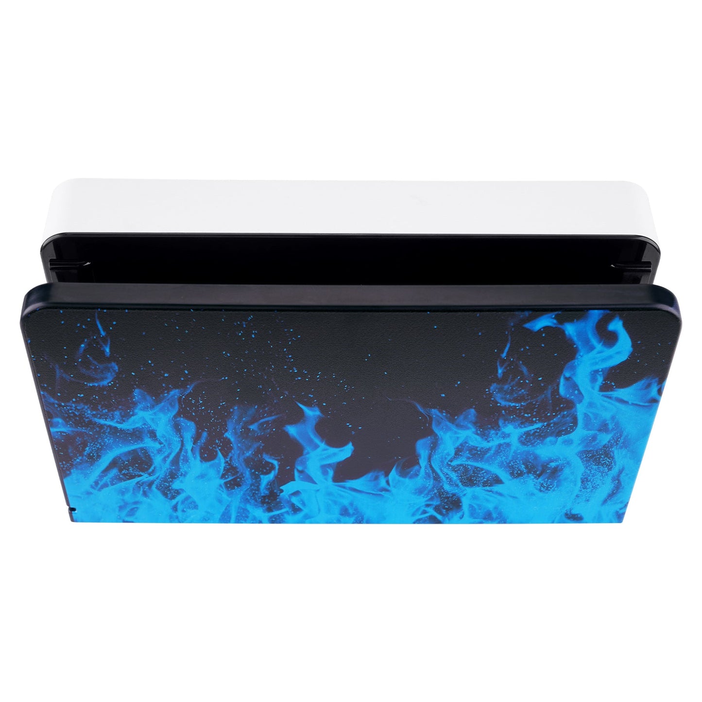 PlayVital Blue Flame Custom Dock Faceplate Cover for Nintendo Switch OLED Charging Dock - NTG8003 PlayVital