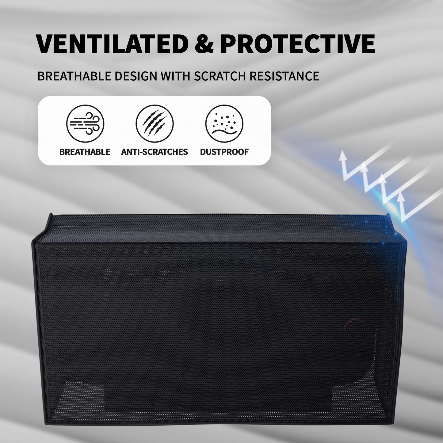 PlayVital Switch 2（2025年モデル） 対応 メッシュ防塵カバー 通気性 キズ防止 排熱設計 ドックに装着したまま使用可能 保護スリーブ 【ブラック】