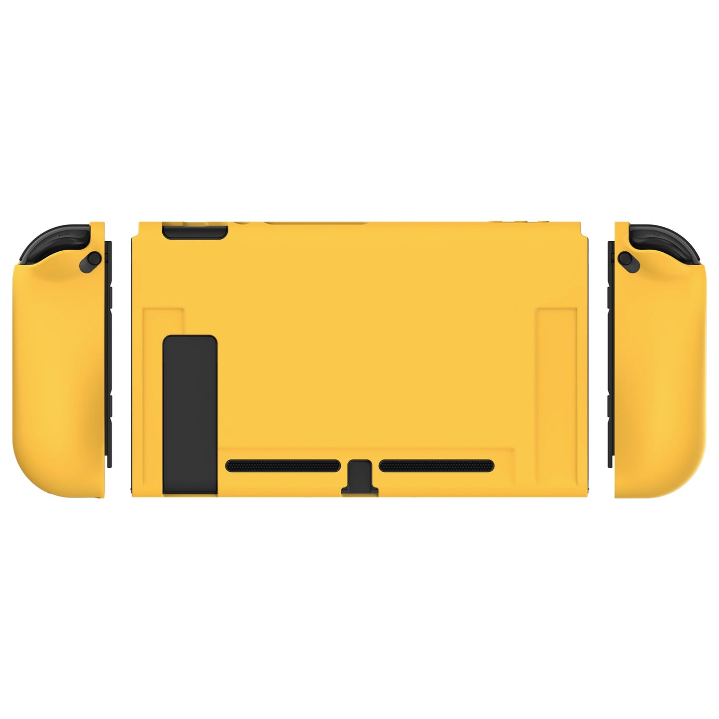 PlayVital Bright Yellow Protective Case for NS Switch, Soft TPU Slim Case Cover for NS Switch Console with Colorful ABXY Direction Button Caps - NTU6037G2 PlayVital