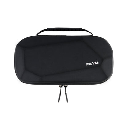 PlayVital Nintendo Switch 2用キャリングケース（シリコン充電ポート付き）、衝撃吸収ハードシェル、10枚ゲームカード収納スロット付き、Switch 2アクセサリー収納用【ブラック】