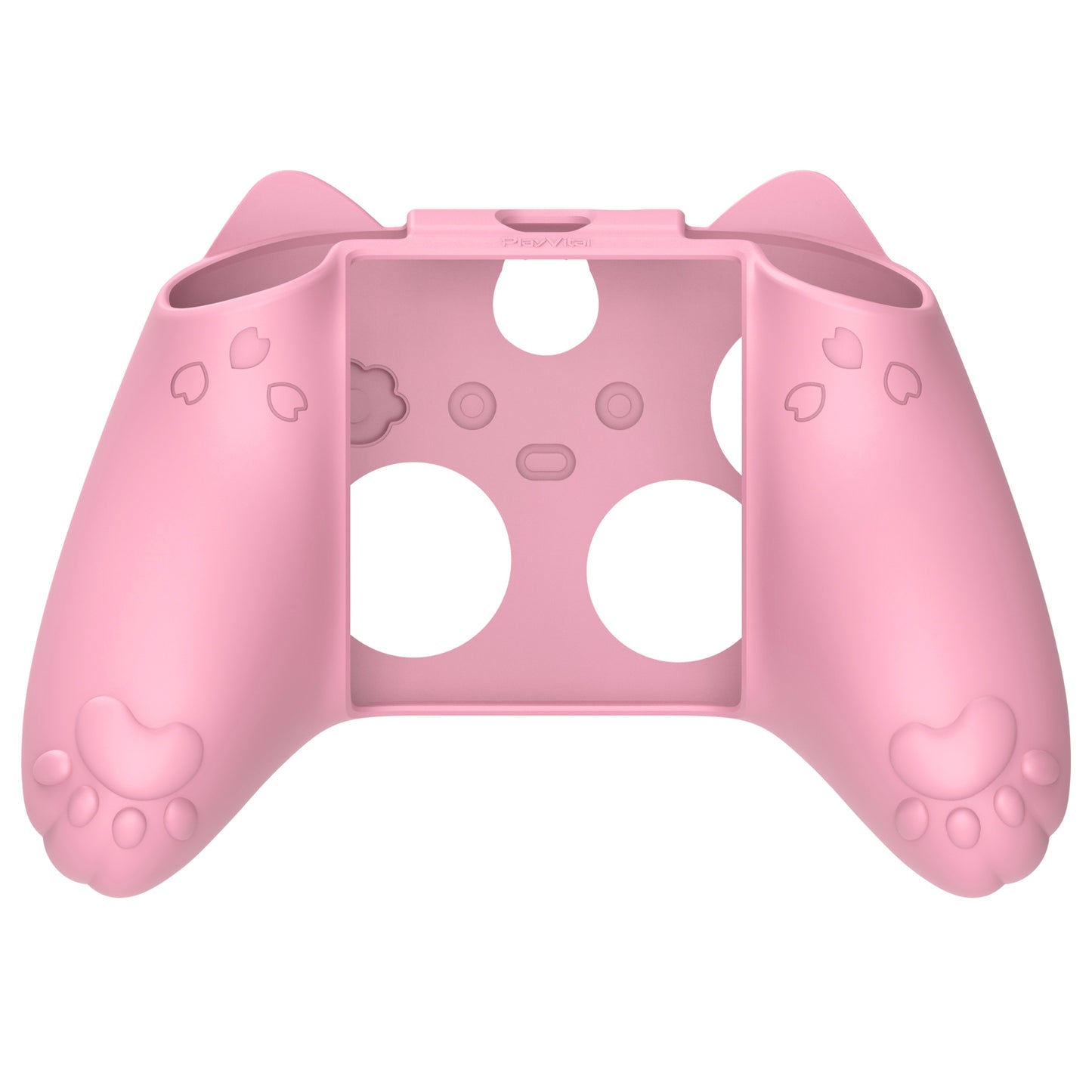 PlayVital 和風さくら子猫デザイン シリコンカバー Xbox Series X/S コントローラー用, Xbox Core Wireless Controller（モデル1914）対応、滑り止めグリップ＆ステッカー付き【ピンク】