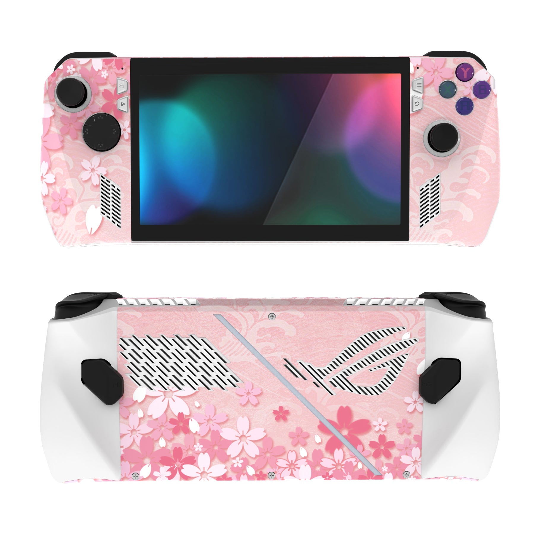 PlayVital Cherry Blossoms Petals Custom Stickers Vinyl Wraps Protective Skin Decal for ROG Ally Handheld Gaming Console - RGTM004 PlayVital