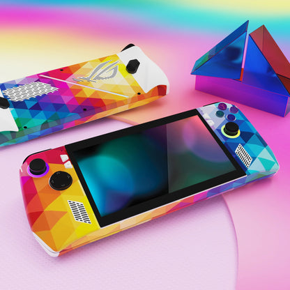 PlayVital Colorful Triangle Custom Stickers Vinyl Wraps Protective Skin Decal for ROG Ally Handheld Gaming Console - RGTM002 PlayVital