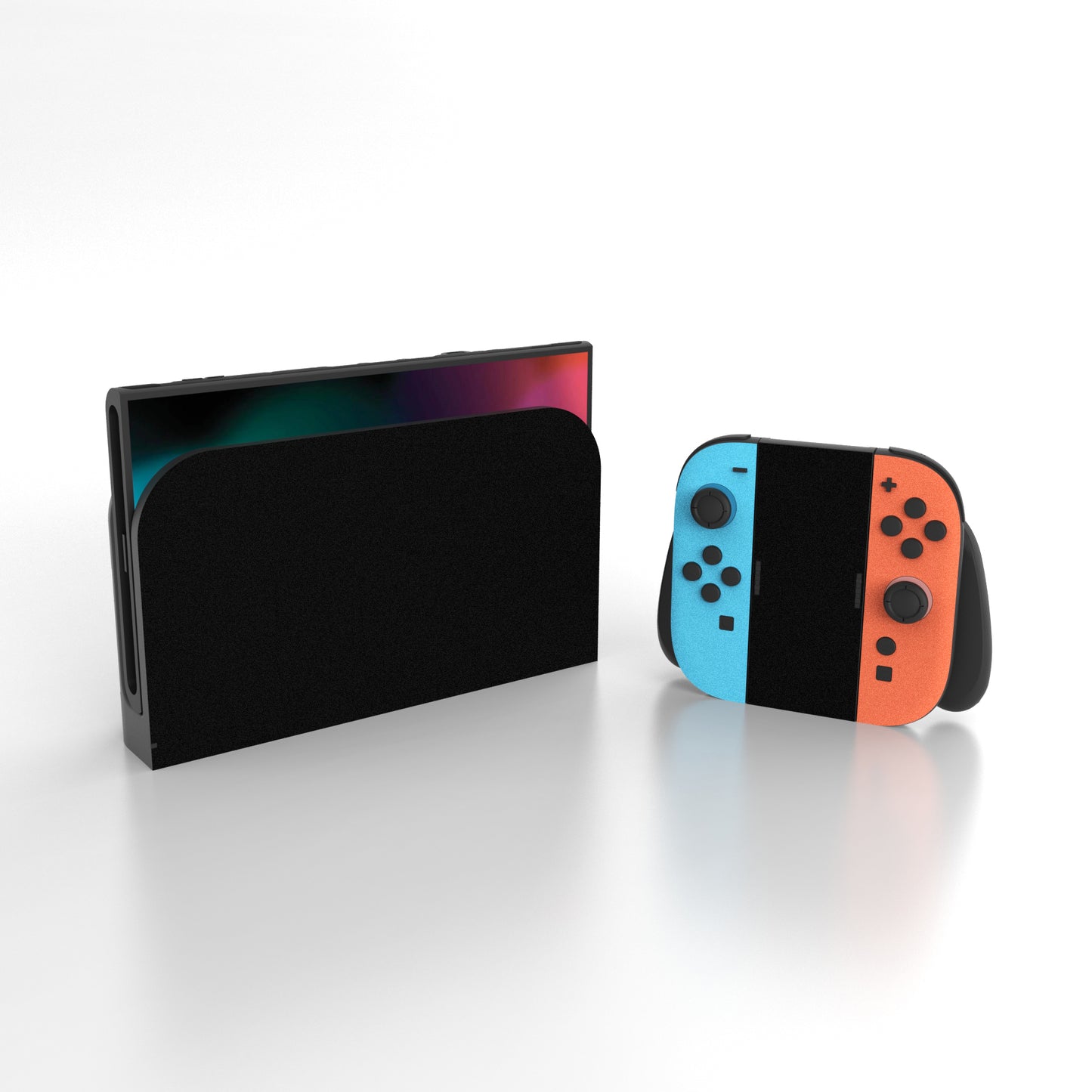 PlayVital Nintendo Switch 2（2025）本体・Joycon対応 フルセット保護ステッカーシール カスタマイズ用ビニールステッカー ドック＆グリップスシール付き【ブルー＆オレンジ】