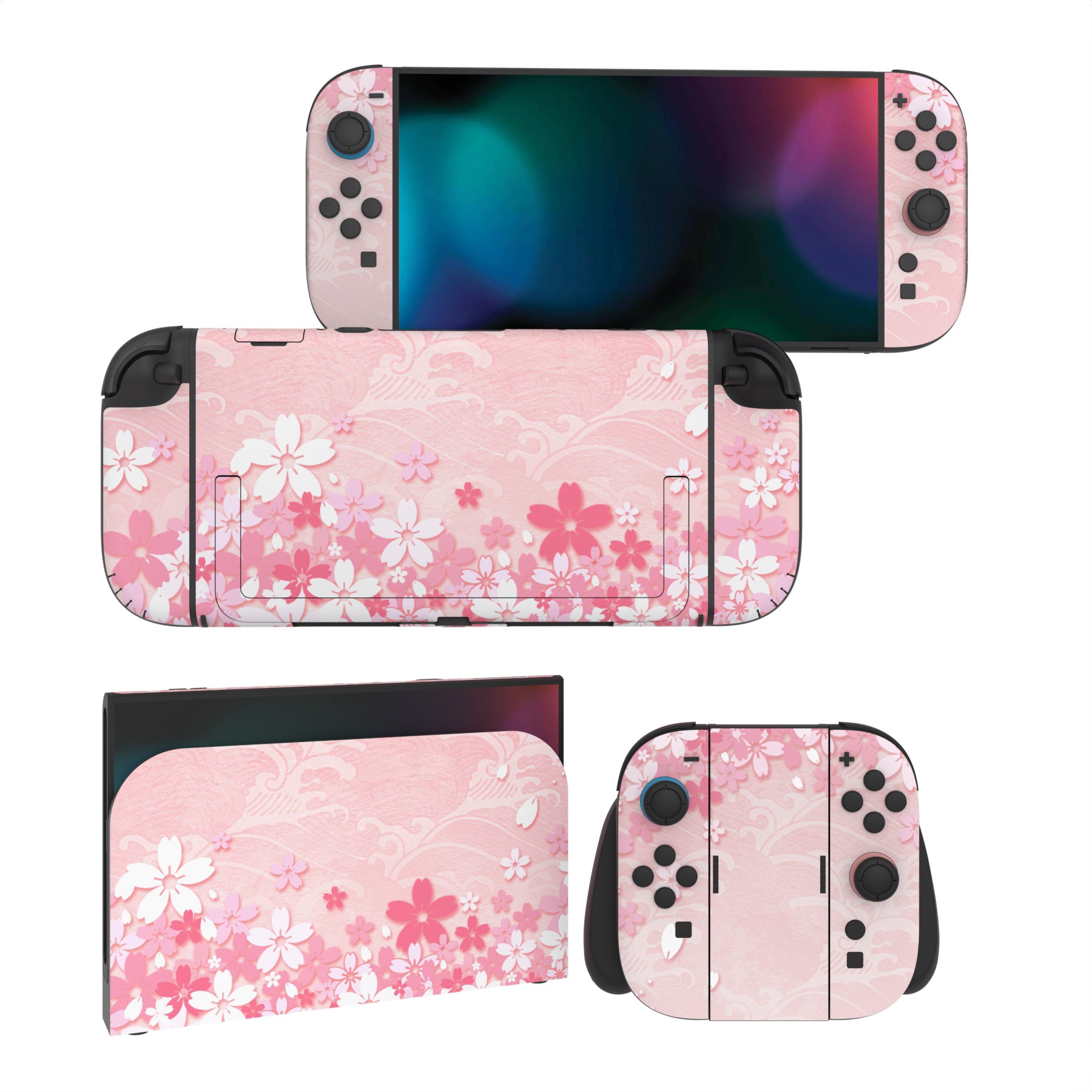 Nintendo Switch 本体 ステッカー付き 在庫処分品 Nintendo Switch 通常モデル用 デザインスキンシール