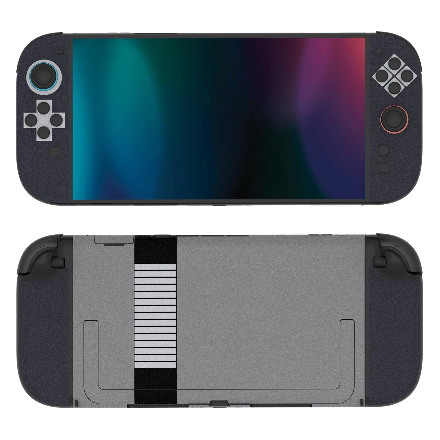 PlayVital Nintendo Switch 2（2025）本体・Joycon対応 フルセット保護ステッカーシール カスタマイズ用ビニールステッカー ドック＆グリップスシール付き【クラシック・NESファミコンスタイル】