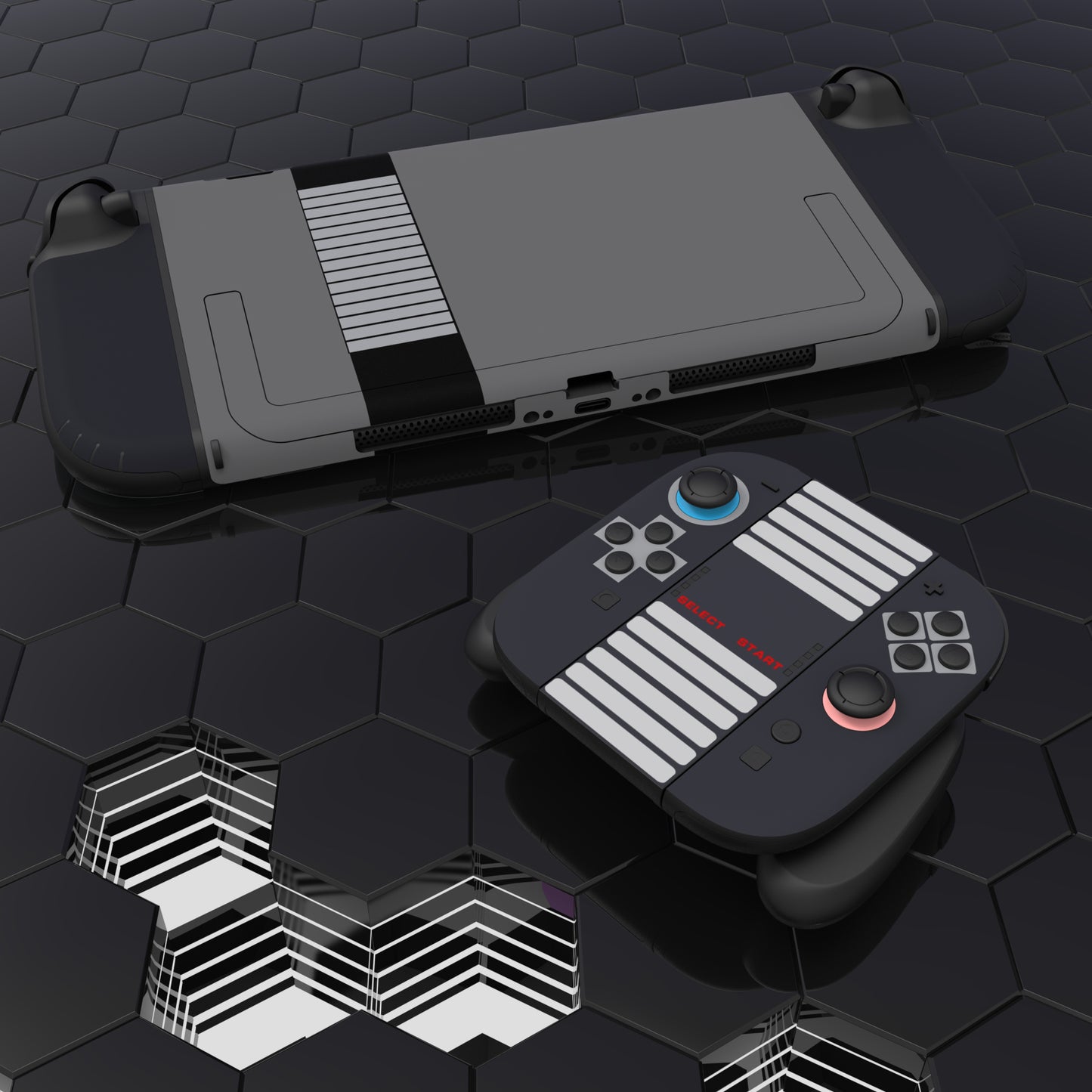 PlayVital Nintendo Switch 2（2025）本体・Joycon対応 フルセット保護ステッカーシール カスタマイズ用ビニールステッカー ドック＆グリップスシール付き【クラシック・NESファミコンスタイル】