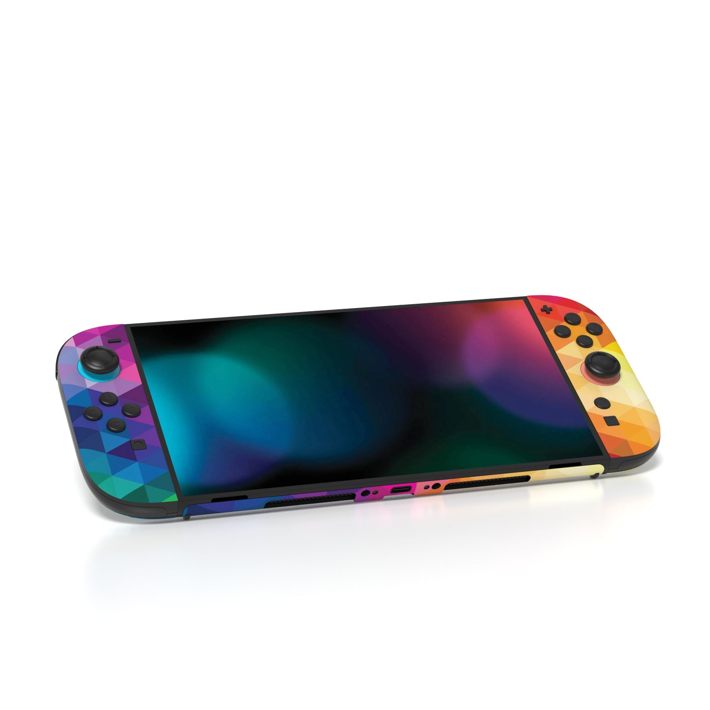 PlayVital Nintendo Switch 2（2025）本体・Joycon対応 フルセット保護ステッカーシール カスタマイズ用ビニールステッカー ドック＆グリップスシール付き【カラフル トライアングル】
