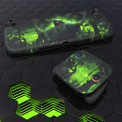 PlayVital Nintendo Switch 2（2025）本体・Joycon対応 フルセット保護ステッカーシール カスタマイズ用ビニールステッカー ドック＆グリップスシール付き【デモニックレヴェルリー】