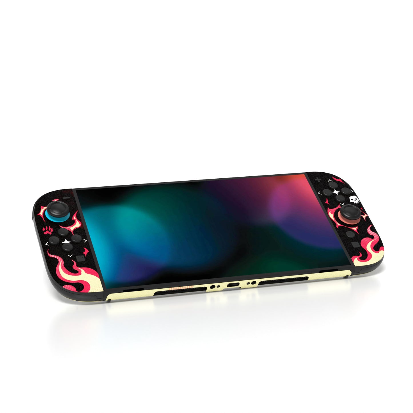PlayVital Nintendo Switch 2（2025）本体・Joycon対応 フルセット保護ステッカーシール カスタマイズ用ビニールステッカー ドック＆グリップスシール付き【インフェルナル・ハウンド】