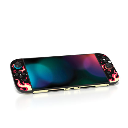PlayVital Nintendo Switch 2（2025）本体・Joycon対応 フルセット保護ステッカーシール カスタマイズ用ビニールステッカー ドック＆グリップスシール付き【インフェルナル・ハウンド】