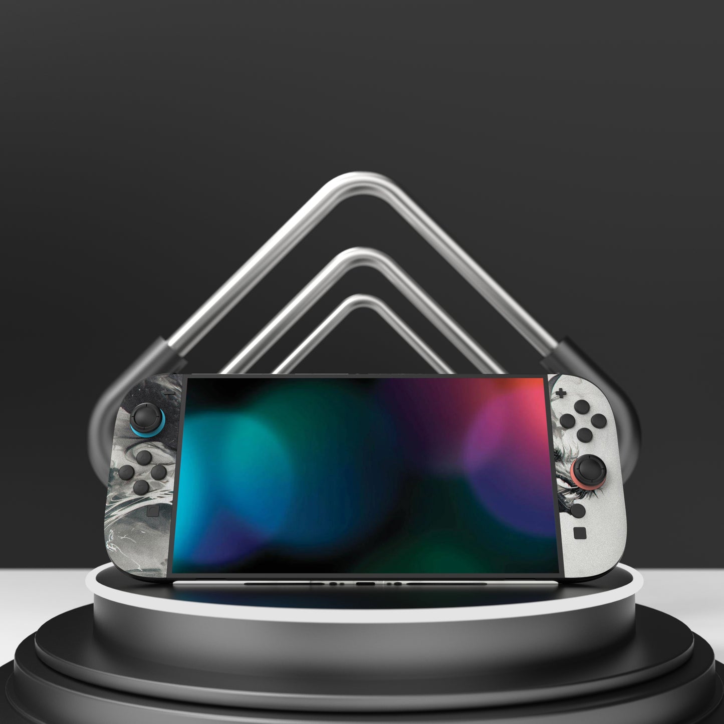 PlayVital Nintendo Switch 2（2025）本体・Joycon対応 フルセット保護ステッカーシール カスタマイズ用ビニールステッカー ドック＆グリップスシール付き【インク スピリット ドラゴン】